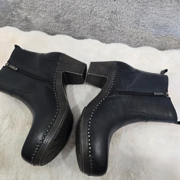 Dansko Shayna Heeled Burnished Calf Leather Boot Women's Sizes NEW  Side Zip - Picture 8 of 8